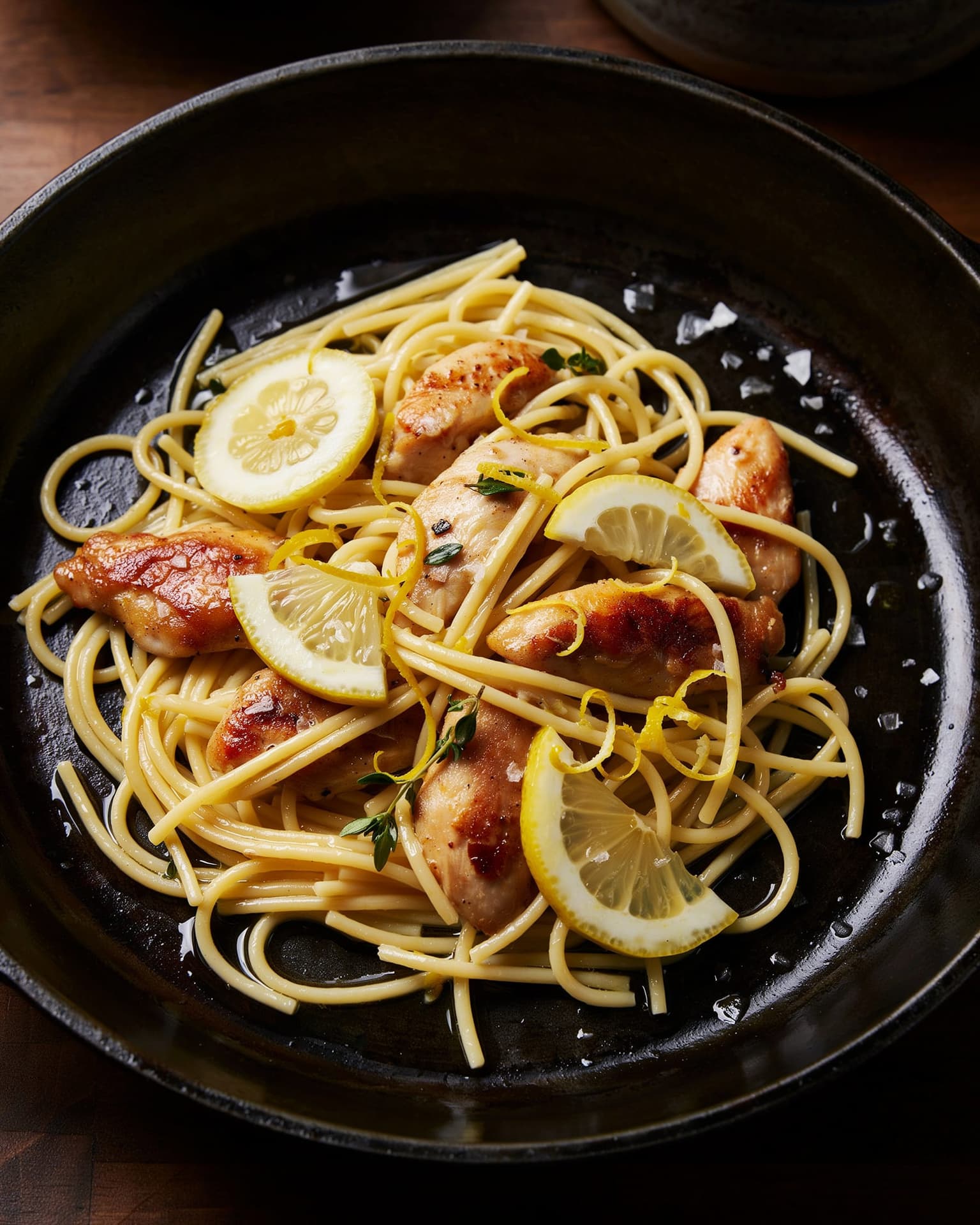 30-Minute Lemon Butter Chicken Pasta for Two