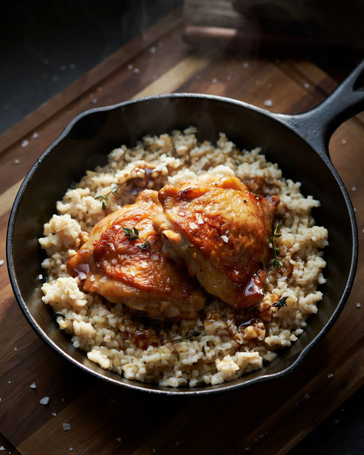 35-Minute One-Skillet Chicken and Rice for Two